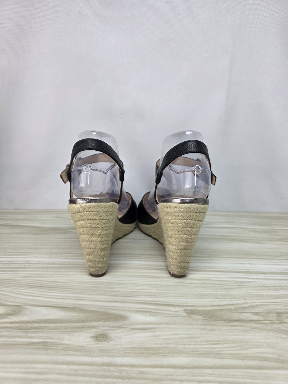 Cole Haan Hart Black Espadrille Wedge Sandals Size 9B - Picture 6 of 11